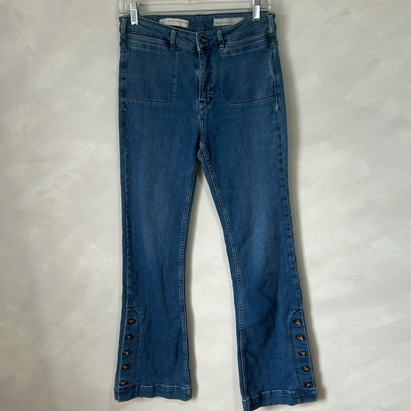 Anthropologie Pilcro and the Letterpress High-Rise BootCut Jeans sz 27 flare - Picture 1 of 10